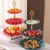 European Three-Tier Plastic Fruit & Cake Stand for Weddings & Holidays
