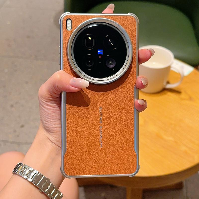 Для Vivo X200 X200S Pro Mini Ultra Чехол Противоударные Углы Защита от Падений Magsafe Гальваническое Покрытие Мягкая Ручка Кожаная Крышка