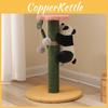 Wooden Cat Tree And Scratching Board With Bamboo Elements For Indoor Play