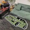 Boys' Room Car Shape Rug - Soft Fur Non-Slip Floor Cushion, Headboard Pad & Car Enthusiast Home Decor