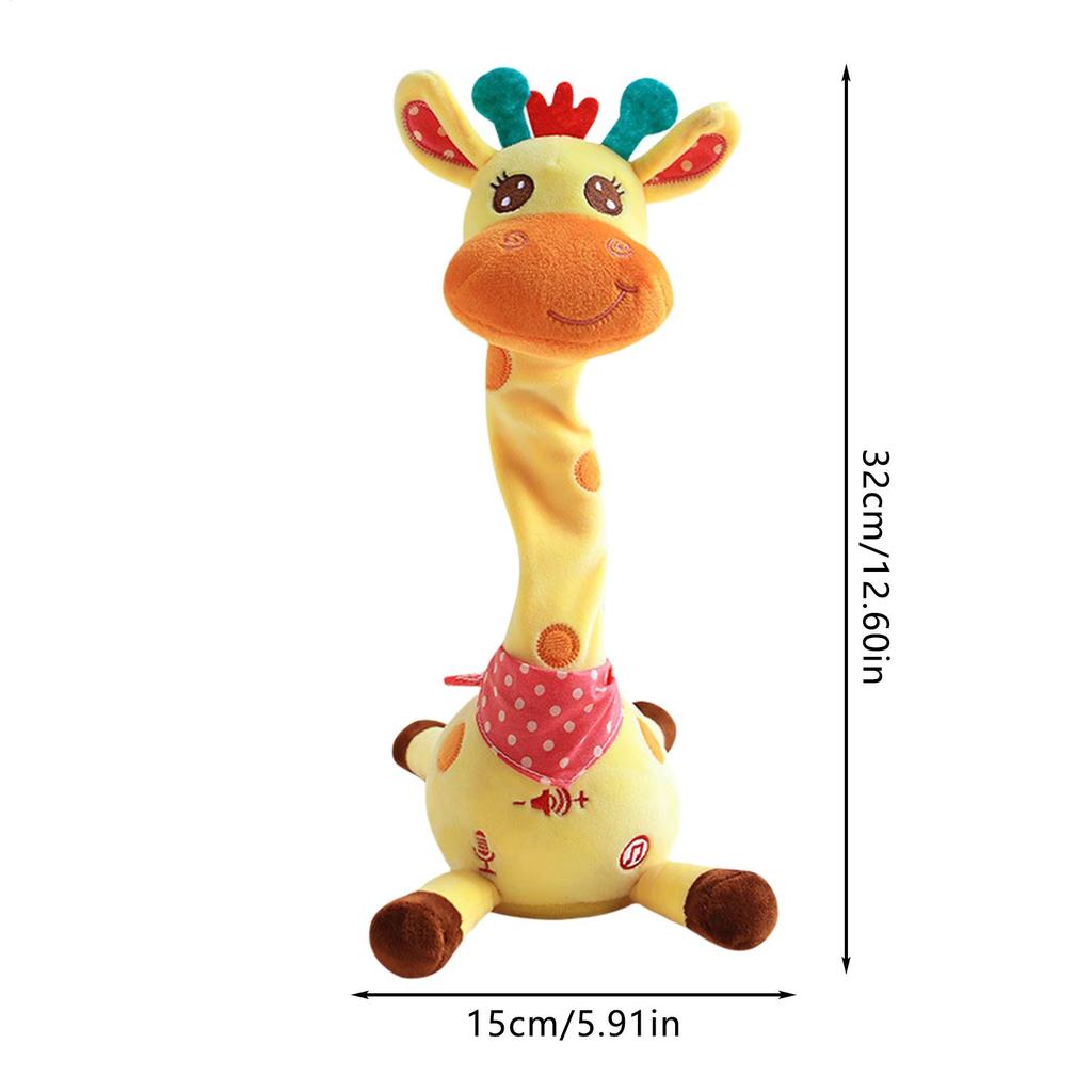 Dancing Giraffe Toy Electric Interactive Animated Toy Light Up Singing Interactive Toy Cozy Funny Dancing Talking Giraffe Toy