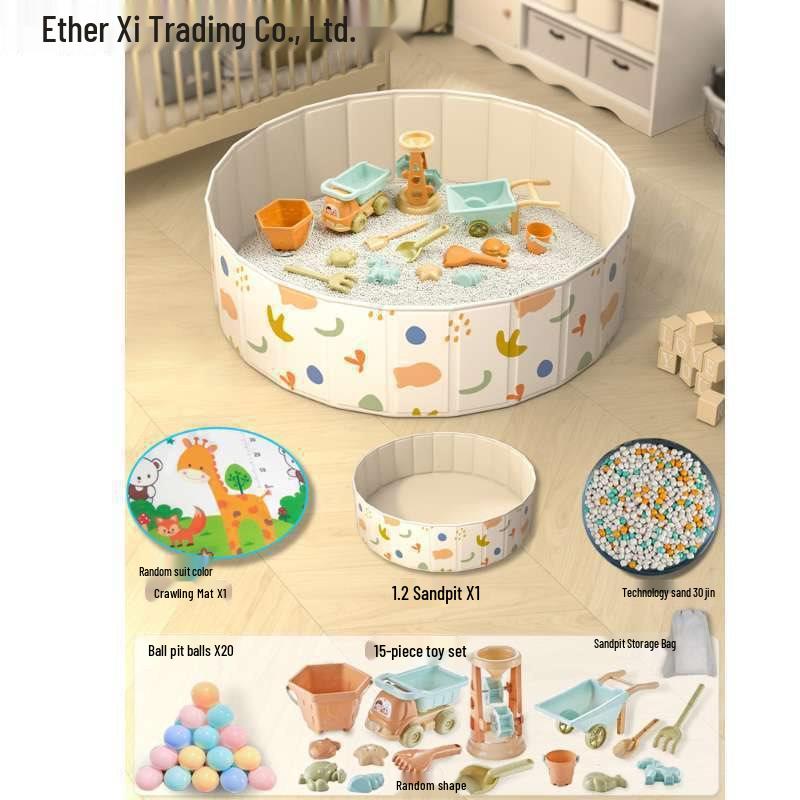 Детская песочница и бассейн с океаническими шариками с ограждением и семенами кассии, игрушки для песка для помещения