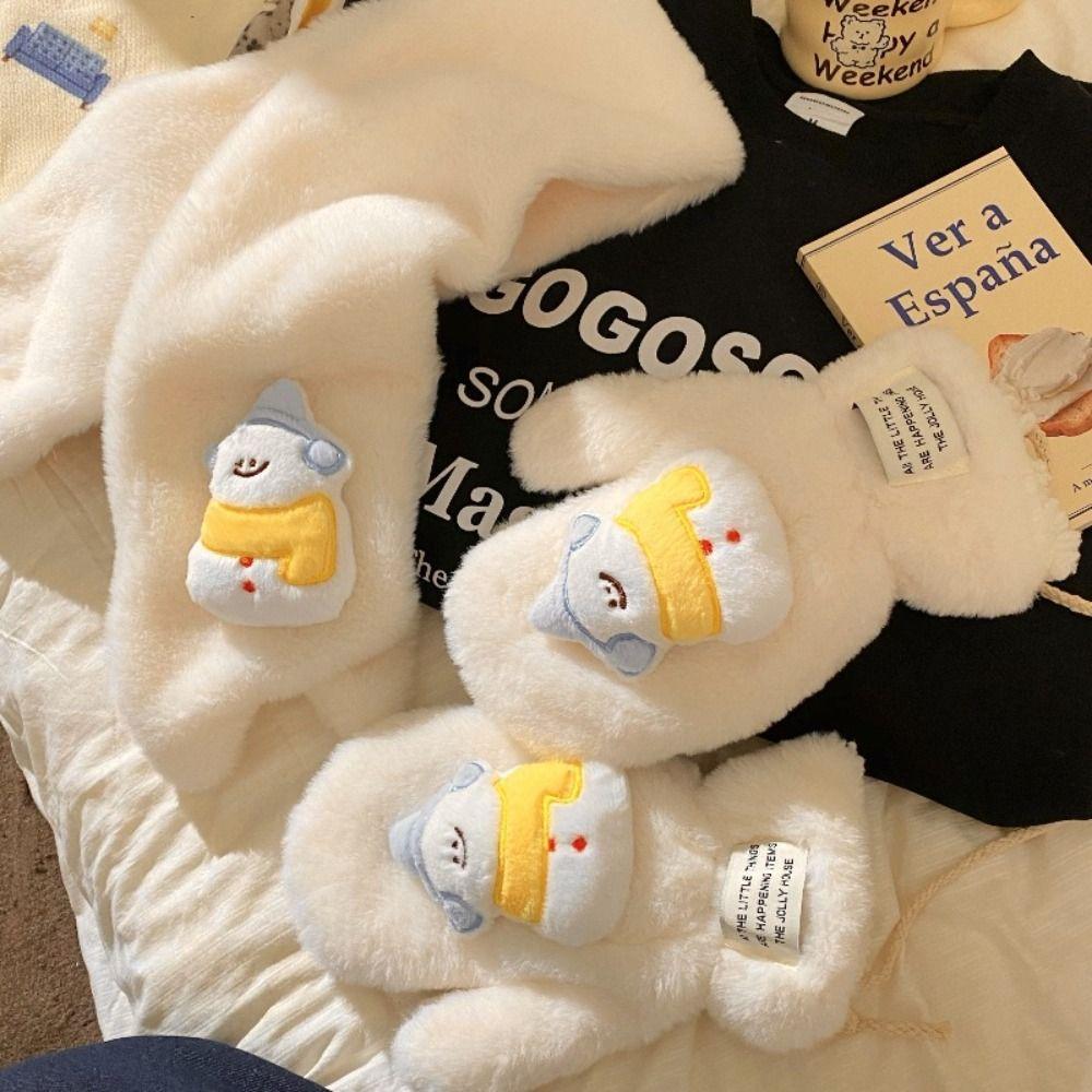 Thicken Neckerchief Wrap Cartoon Neck Warmer New Gloves Winter