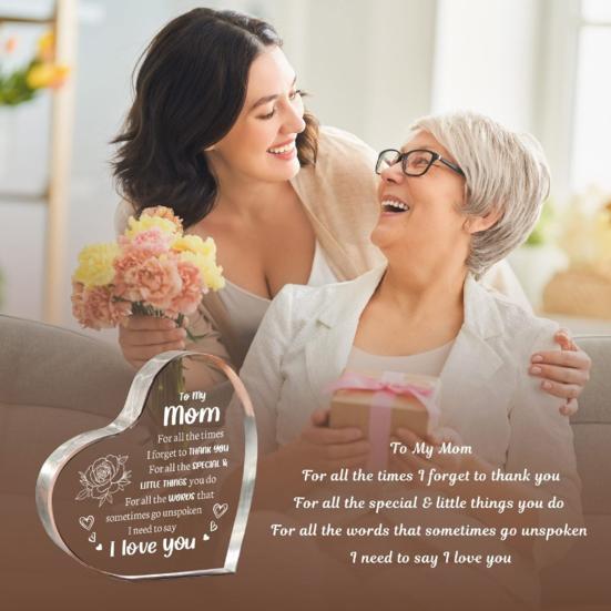 Clear Acrylic Heart Ornament Heart Shaped Acrylic Block Freestanding Transparent Desktop Heart