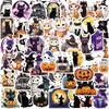Halloween Cute Cat Stickers Pack Of 50 Waterproof Diy Decoration For Guitar Notebook Luggage