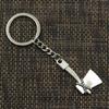 Fashion 30mm Key Ring Metal Key Chain Keychain Jewelry Antique   Plated Axe Ax 41x21mm Pendant