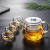 Penguin High-Temp Resistant Glass Teapot with Filter, Thickened Design for Flower Tea, Water Separation, and Tea Making