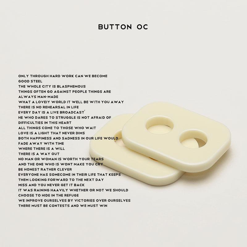 5 шт. пуговица из смолы прямоугольной формы с большим отверстием 'пятачок', пуговица для куртки, женская одежда, двусторонняя нейлоновая веревочная пуговица для пальто