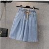 2022 Summer Jeans Shorts Pants Women Pants Loose Casual Denim Female Casual Trousers 4XL Pants Black Blue