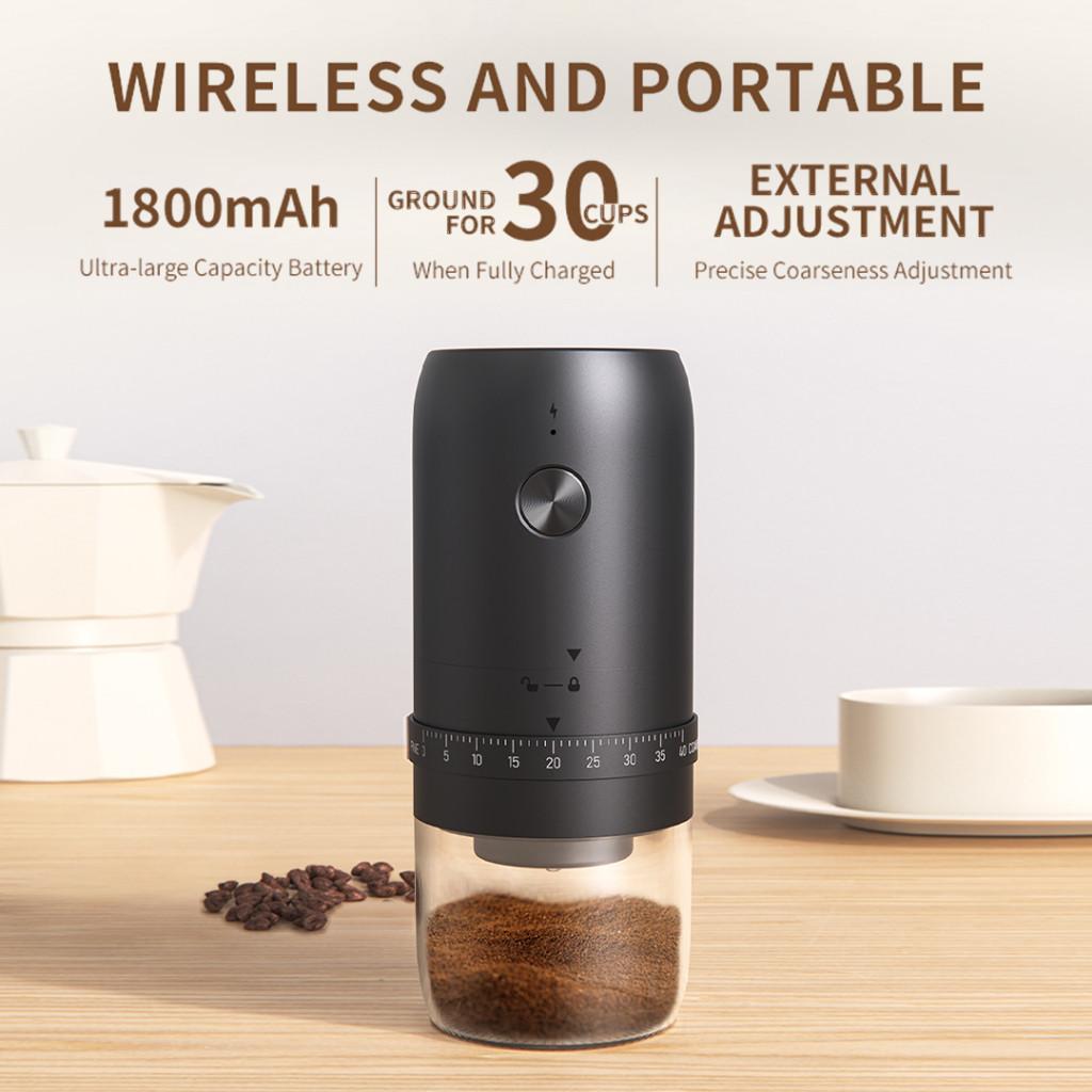 Wireless Portable Electric Coffee Bean Grinder Rechargeable 40 Levels Adjustable Coarseness Grinding Machine Kitchen Accessories