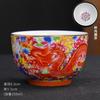 Handmade Enameled Master's Cup Cloisonné with Ten Thousand Flowers Pattern Jian Zhan Style Ceramic Tea Cup