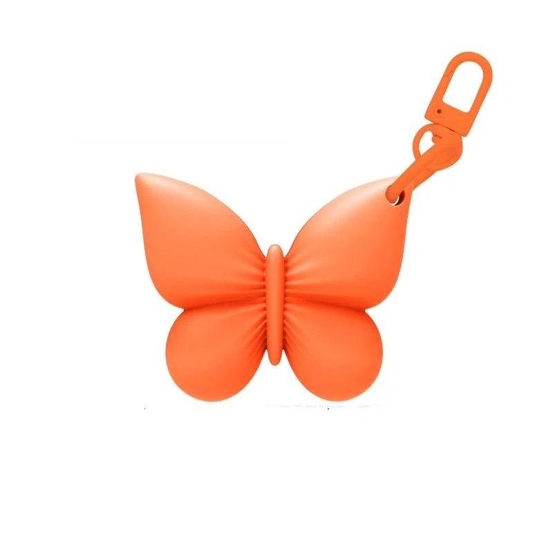 Silicone Butterfly Shaped Lip Balm Holder Keychain Waterproof Portable Key Chain for Women Daily Use Gift Assorted Vibrant Colors