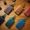 Genuine Leather Zipper Coin Purse Bluetooth Earphone Bag Key Organizer Card Bag Wallet For Women Men