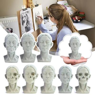 Художественный Рисунок Плоская Модель Головы Смола Гипс Портрет Учебные Пособия для Начинающих Художников