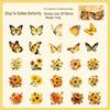 Butterfly Flower Journal Stickers - Waterproof PET Paper Stickers for Journals