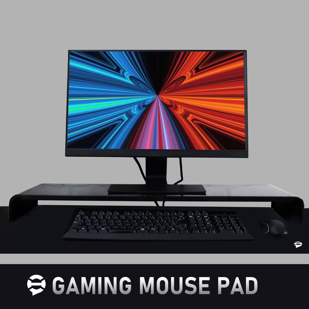 Hioc Gaming Mouse Pad Special Size 3mm Thick Cloth Surface Rubber Base Response Durability Simple Design Great for Business Use HG250 Large/Small