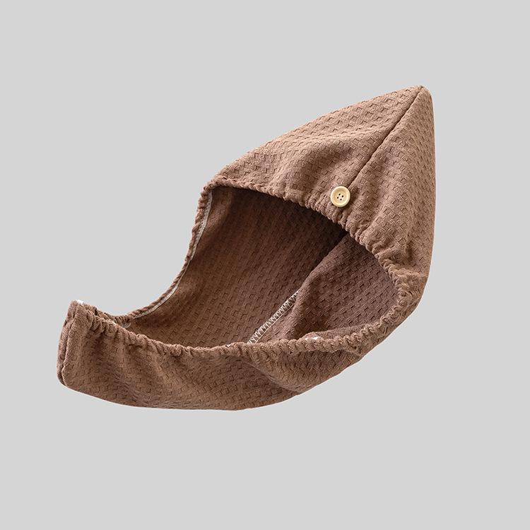 Cross-Border Exclusive Head Scarf Waffle-Weave Hair-Drying Cap Women Ultra-Absorbent Quick-Drying Microfiber Hair Towel Bath Cap