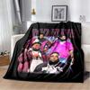 Hip Hop Rapper Blanket Rod Wave Flannel Blanket Soft Warm Throw Bedroom Decor Napping Couch Sofa Bed Chair Cover for Boys Girls