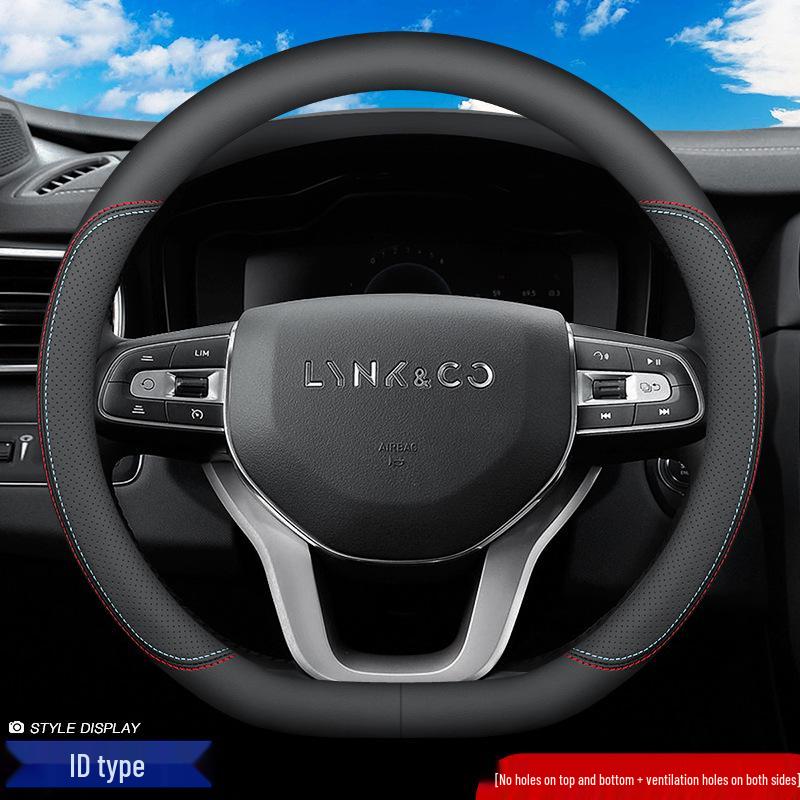 Чехол на руль из натуральной кожи для моделей Lynk & Co 01, 02, 03, 03+, 05, 06 и автомобилей на новых источниках энергии