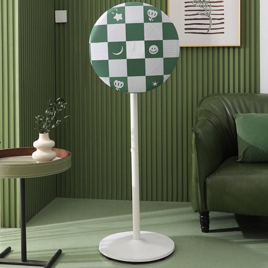 Floor Fan Dust Cover Washable & Reusable Long/Short Style Electric Fan Dust Protective Cover Moisture-Proof Dustproof Soft PEVA Printed Dust