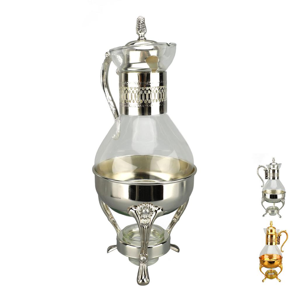 Набор стеклянных кофейников, подогреваемый кувшин для воды с крышкой и чашкой, чайник для горячего и холодного чая в винтажном стиле для H