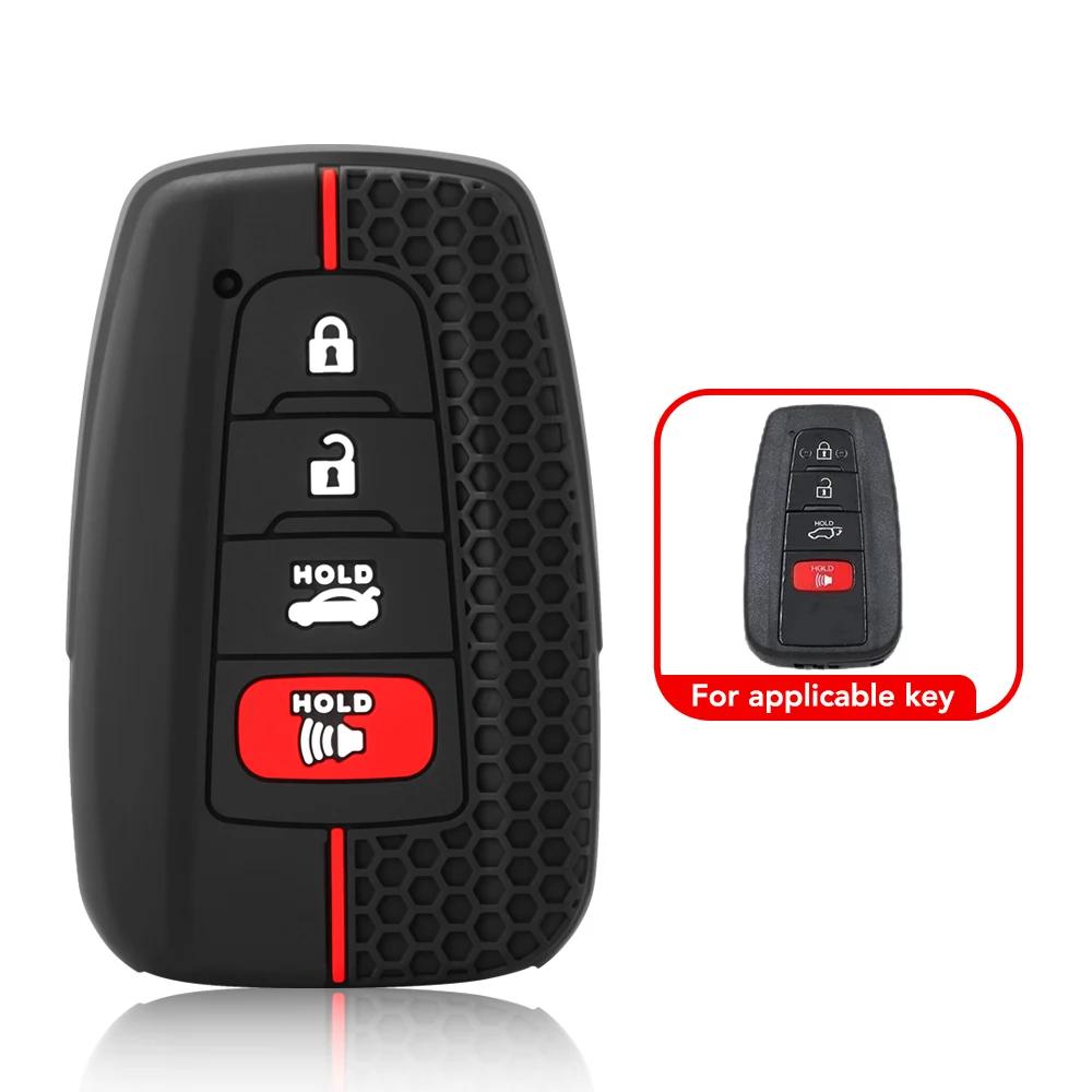 Чехол для автомобильного ключа, защитный силиконовый чехол для ключа, автомобильные аксессуары для Toyota Prius Camry Corolla C-HR CHR RAV4 Prado 2018 2022