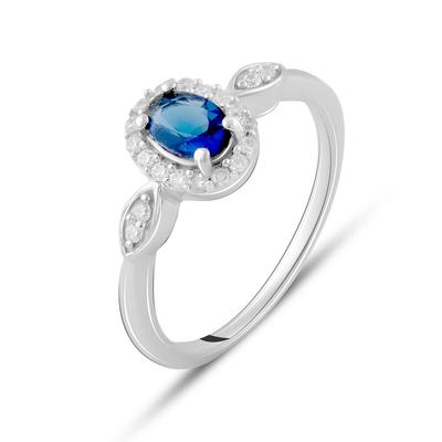 Серебряное кольцо с сапфиром nano 0.313ct (1969540) 2.37 гр. 925 пробы