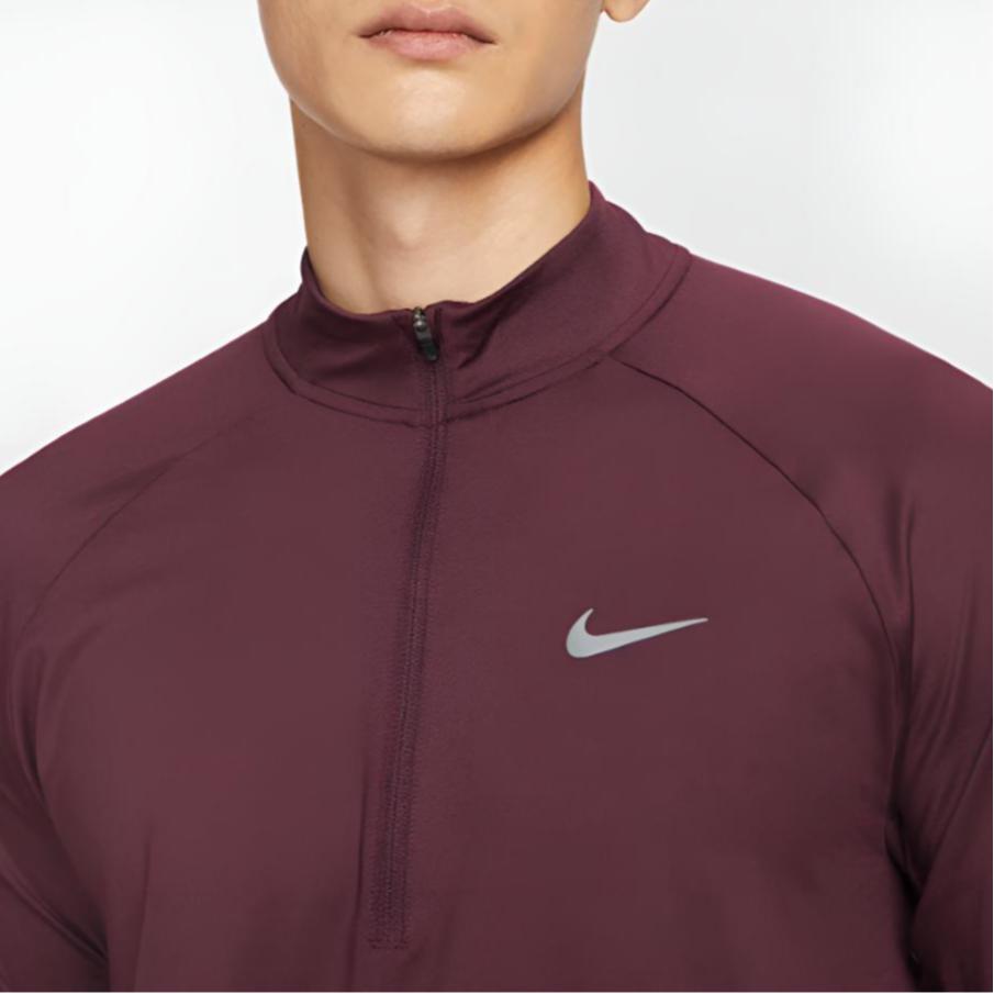 Nike Мужская беговая футболка с молнией на 1/4 Nike Dri-FIT ADV Stride Красный Сепия HV2181-652