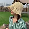 Соломенная шляпа-ведро, женская пляжная шляпа с большими полями, детская, с оборками, складная, модная, маленькая, свежая