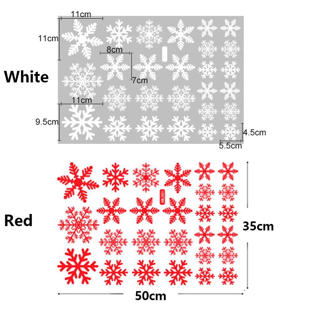 27PCS White Mural Gifts Xmas Decorations Snowflake Christmas Sticker Snow Decal Static
