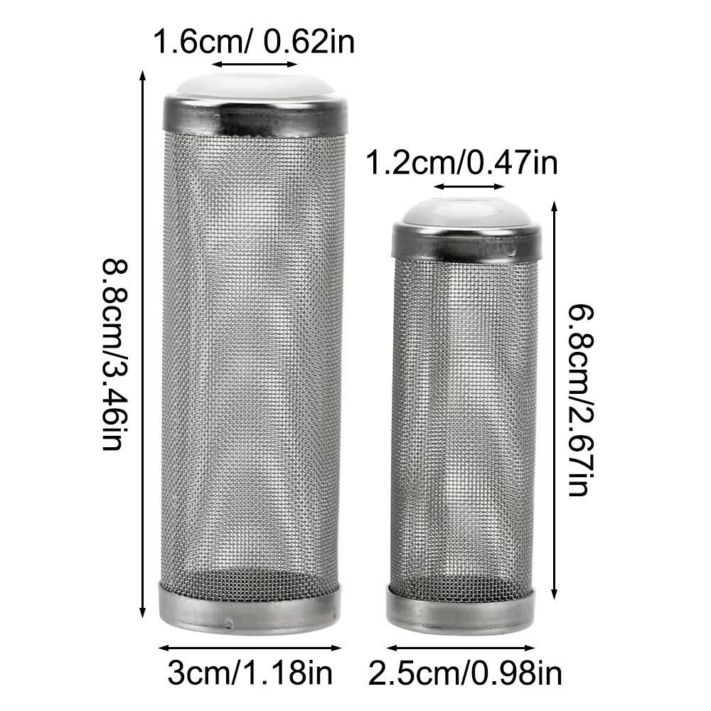 Cylinder Aquarium Inflow Inlet Filter Useful Stainless Steel Water Inlet Protective Sleeve 12mm/16mm Durable