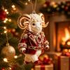 2D Flat Goat Hanging Ornament Artificial Rhinestone Animal Hanging Decoration  Festive Occasions