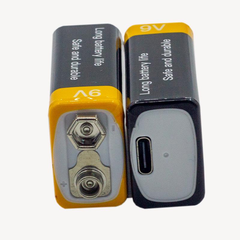 Перезаряжаемая батарея 9В для мультиметра 1500 мАч 6F22 Литий-ионная USB Высокая емкость