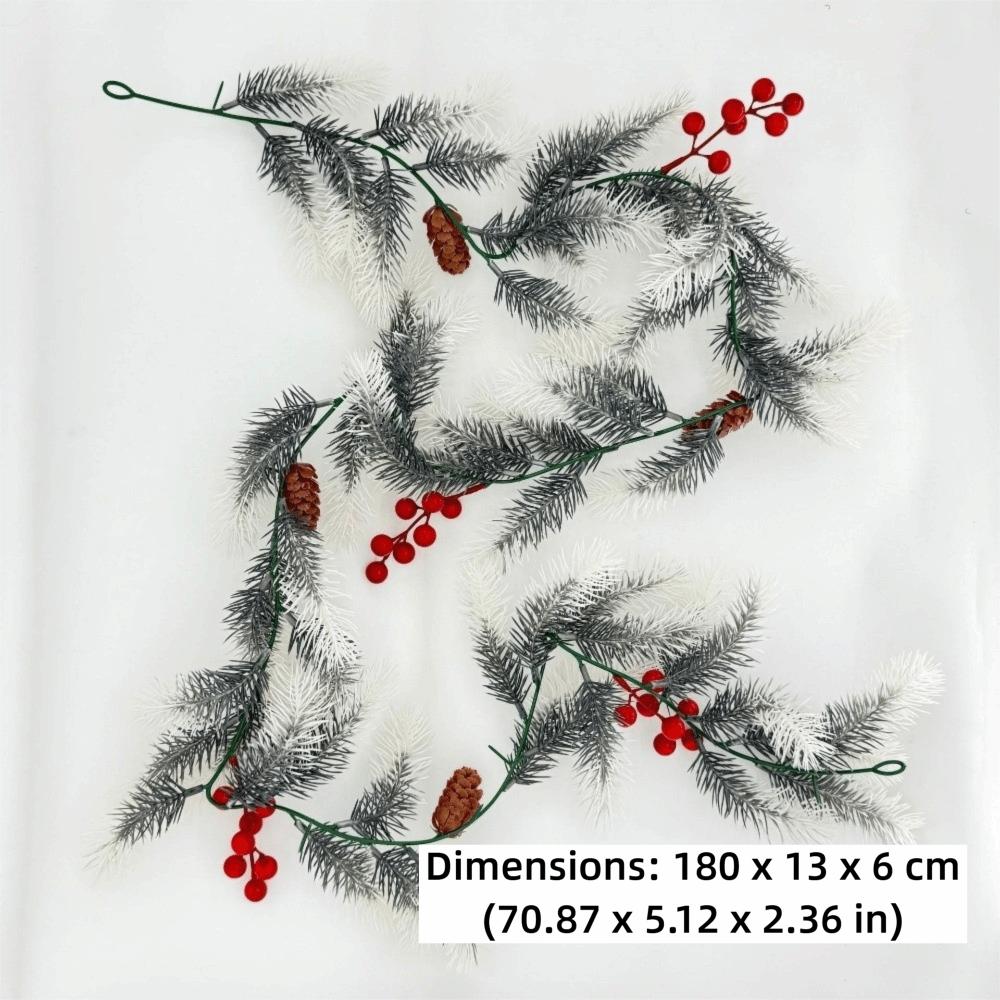 Long Vines Artificial Christmas Tree Pine Needles Berry Cone Artificial Plants High Quality Artificial Pine Leaves Wedding Decor
