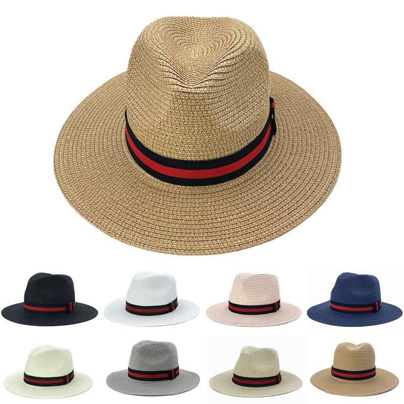 Мужская женская соломенная шляпа Fedora в стиле панамы в стиле пэчворк, соломенная шляпа от солнца, летняя шляпа