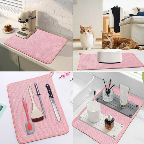 Коврик для сушки посуды из микрофибры, впитывающий коврик, большой размер, коврик для кухонной стойки, коврик для сушки посуды, защитный коврик для посуды, защитный коврик для столешницы