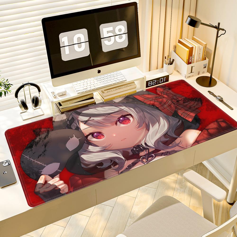 Anime Desk Mat Hololive Sakamata Chloe Large Mousepad Keyboard Extended Pads Kawaii Girl Mouse Pad Office Pc Rubber Mouse Mats