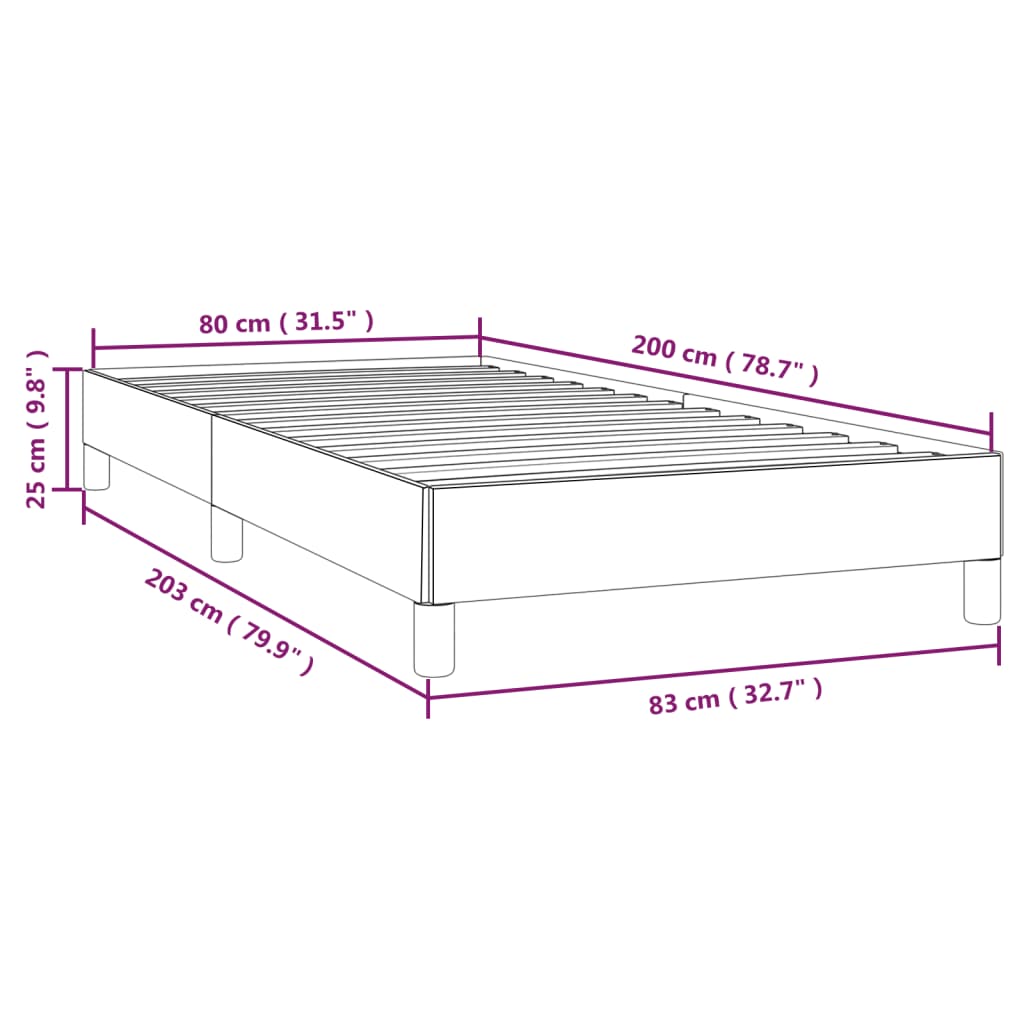 Bed Frame White 80 x 200 cm Faux Leather