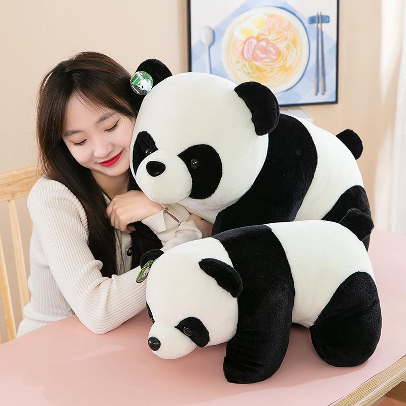 Lying Panda Plush Toy Cute Simulation Sichuan Giant Panda Doll Ornament Activity Gift