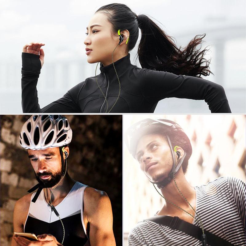 Проводные спортивные наушники с микрофоном для любителей бега и тренировок