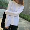 Solid Color Unisex Basic T-Shirt Cotton Couple Tees Tops Long Sleeve T Shirt  Streetwear