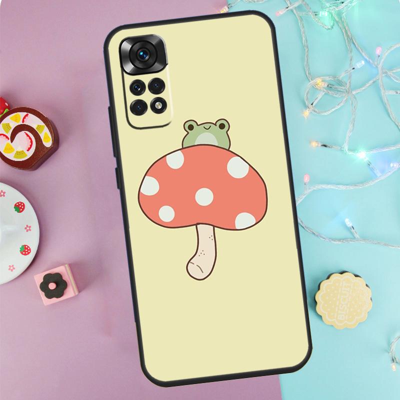 Чехол грибная лягушка для Xiaomi Redmi Note 14 Pro 9 10 11 12 13 9S 10S 11S 12S Redmi 14C 10C 12C 13C
