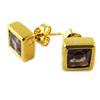 [D9573] - Gold Plated 'Essentiel' Amethyst Earrings 7mm