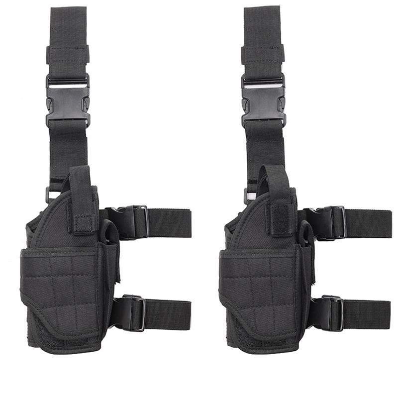Регулируемая тактическая армейская черная кобура для пистолета с откидной ножкой и держателем для бедра