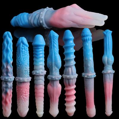 Длинный двойной фаллоимитатор цвета макарон, большой пенис с узлом, фаллоимитатор в виде животного, лошади, собаки, лесбийские эротические игрушки, анальная пробка, секс-шоп