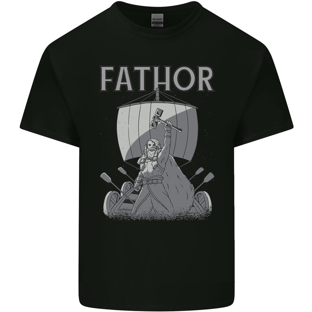 Fathor Funny Fathers Day Viking Ship Unisexs Light Cotton TShirt