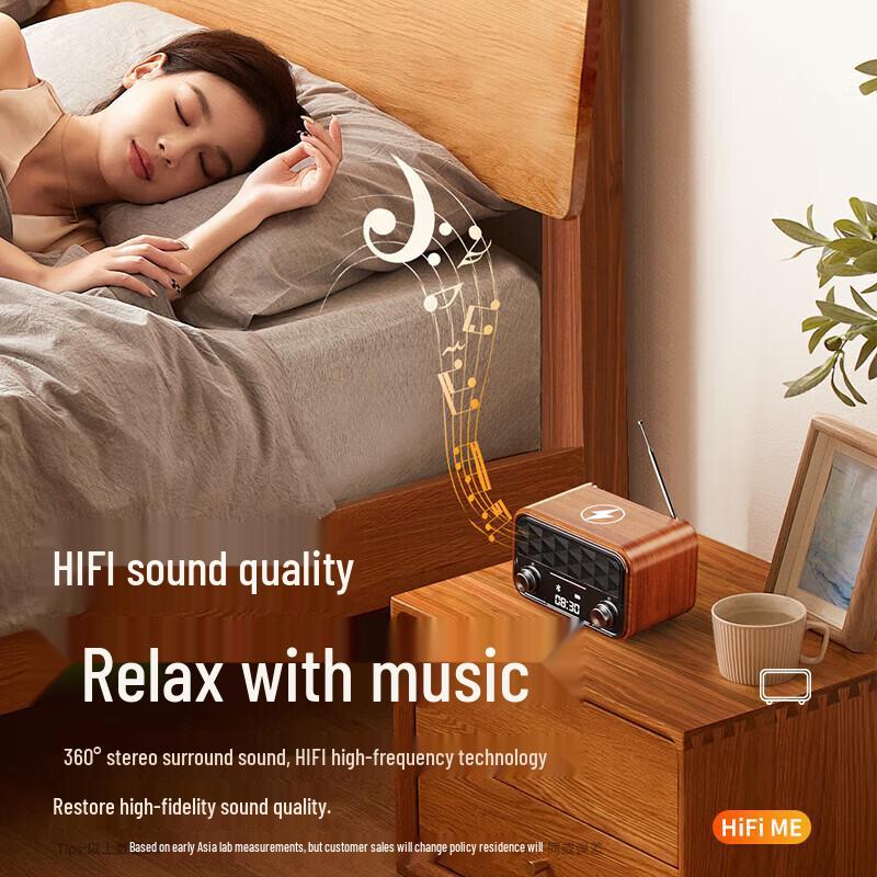 Biaze Retro Mini Bluetooth Speaker & FM Radio