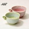 Healthy Meal Prep Gadget Ceramic Berry Swirl Washing Bowl, Self Spinning Fruit Colander Rotating with Drain Holes, Kitchen Tool for Strawberries