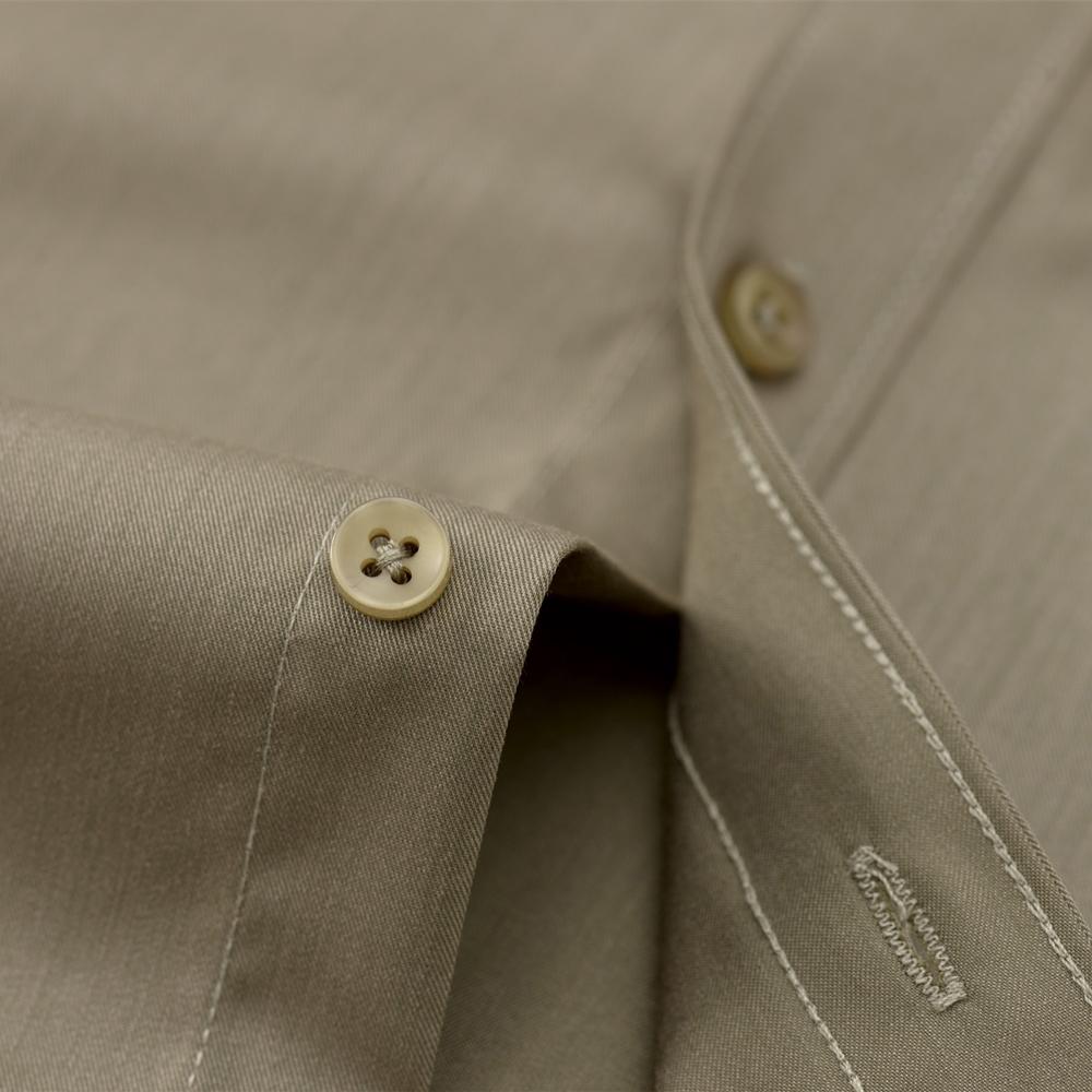 Men's 4-Way Stretch Long Sleeve Wrinkle-Free Dress Shirt without Pocket, Formal Business Solid Color Button-up Menswear Clothing