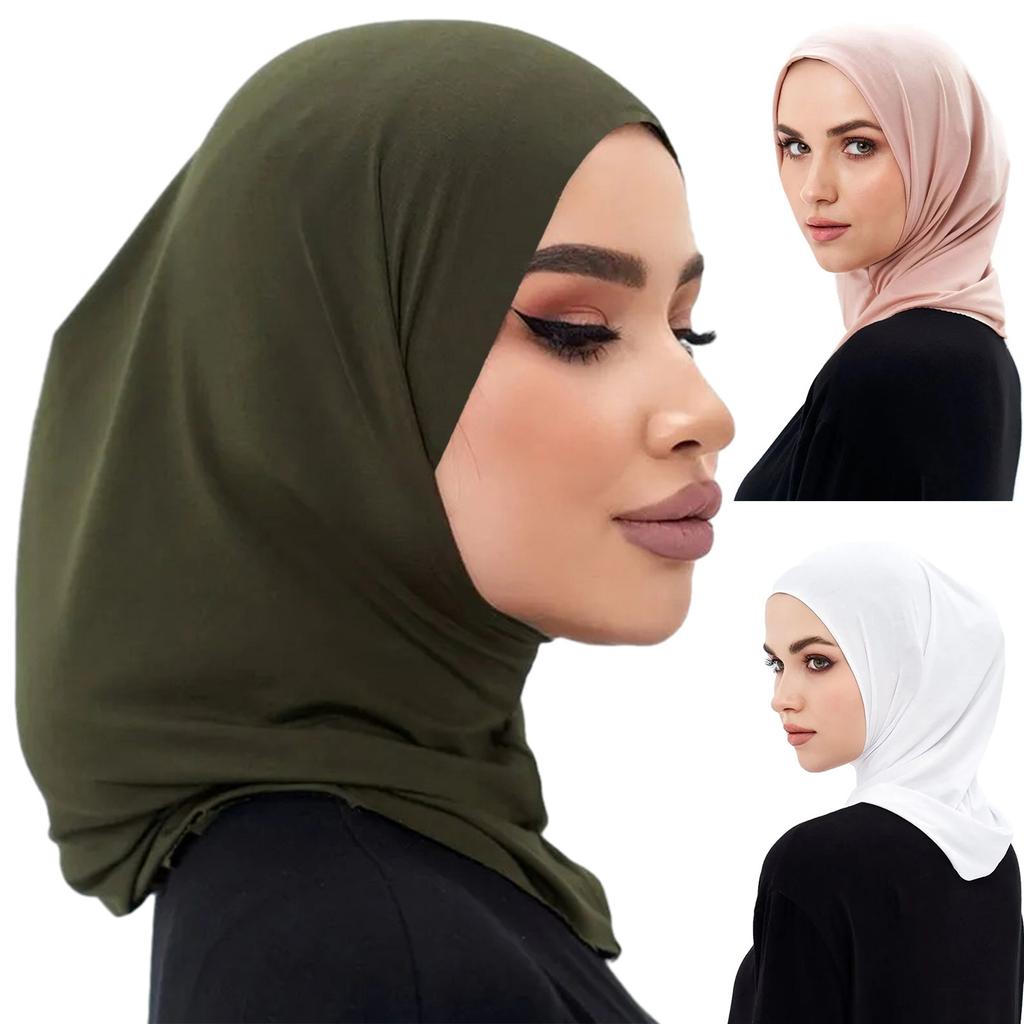 Woman Pray Inner Turban Cap Wedding Church Hijab Lightweight Hijab Hot Weather Muslims Pray Anti Uv Islamic Headscarf